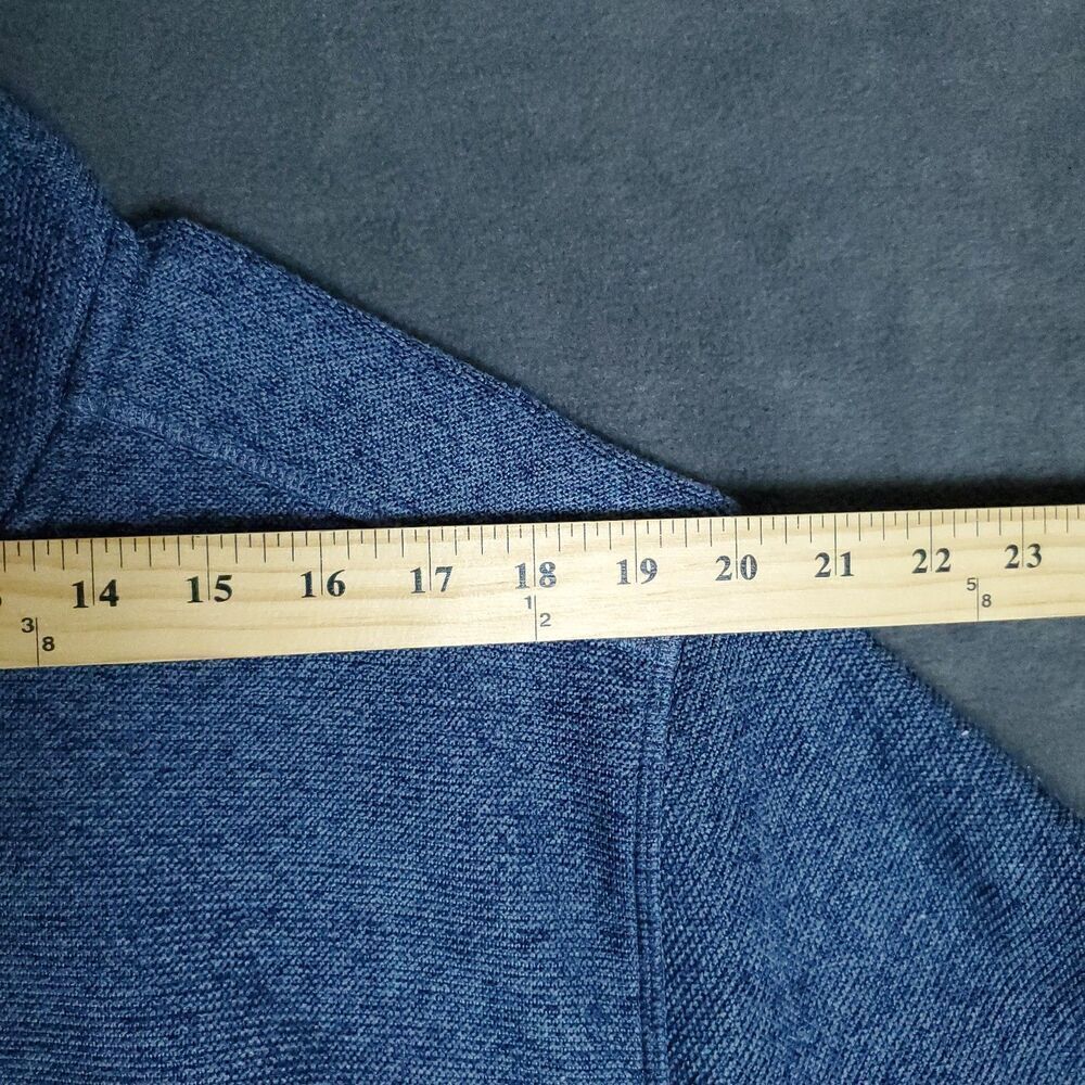 Eddie Bauer Sweater Men’s XL Knit Pullover 1/4 Snap Mock Neck Blue - Picture 8 of 11